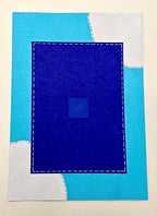 Handmade Designer Sheet for Art & Craft- Dual Shade Blue A4 Size Paper, Premium Handmade Decorative Sheet for School Projects, Scrapbooking, Journaling, & Creative DIY Art | Pack of 10 Sheets