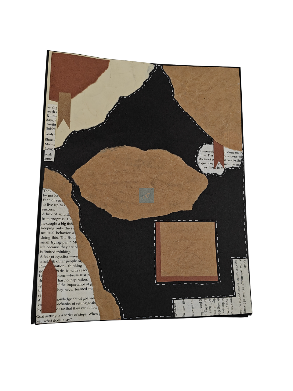 Project Banao Handmade Vintage Collage Folder - Aesthetic Mixed Media Design with Kraft & Newspaper Texture | Fits A4-Size Sheets | Artistic File for School Projects, Journals & Creative Storage