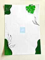 Project Banao A4 Designer Art Paper Sheets - Handcrafted Abstract & Floral Border Designs, 10 Sheets Set | Premium Drawing & Craft Paper for School, Office, and Gift Use | 180 GSM