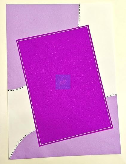 Handmade Designer Sheets A4 Size (Pack of 10) – Dual Tone Purple and Lavender Craft Paper for School Projects, Scrapbooking, Card Making, Journals, DIY Art & Craft, Decorative Handmade Paper Sheets