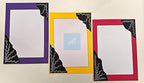 Project Banao Multicolour Handmade Designer Sheets for Art & Craft | A4 Paper with Black Leaf Corner Design, Premium Decorative Sheets for Scrapbooking, Journaling & DIY Projects | Pack of 10