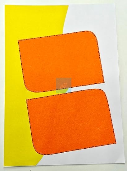 Handmade Designer Sheet for Art and Craft | A4 Size Decorative Paper for Projects, Scrapbooking, Journaling, and DIY Crafts | Dual Color Orange & Yellow Handmade Craft Sheet | Pack of 10 Sheets