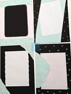 Handmade Designer A4 Sheets – Pack of 10 | Aesthetic Black & Blue Theme Paper Sheets for Projects, Journals, Scrapbooking, Art & Craft | Premium Thick Paper for Students, School & College Projects