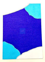 Handmade Designer Sheet for Art & Craft- Dual Shade Blue A4 Size Paper, Premium Handmade Decorative Sheet for School Projects, Scrapbooking, Journaling, & Creative DIY Art | Pack of 10 Sheets