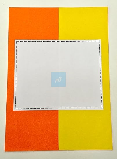 Handmade Designer Sheet for Art and Craft | A4 Size Decorative Paper for Projects, Scrapbooking, Journaling, and DIY Crafts | Dual Color Orange & Yellow Handmade Craft Sheet | Pack of 10 Sheets