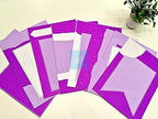Handmade Designer Sheets A4 Size (Pack of 10) – Dual Tone Purple and Lavender Craft Paper for School Projects, Scrapbooking, Card Making, Journals, DIY Art & Craft, Decorative Handmade Paper Sheets