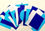 Handmade Designer Sheet for Art & Craft- Dual Shade Blue A4 Size Paper, Premium Handmade Decorative Sheet for School Projects, Scrapbooking, Journaling, & Creative DIY Art | Pack of 10 Sheets