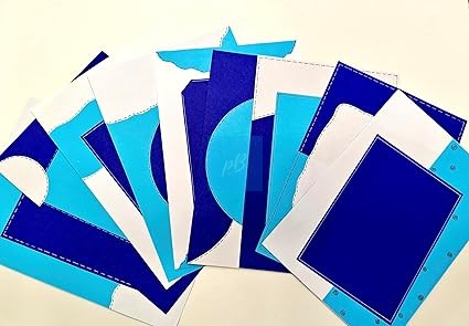 Handmade Designer Sheet for Art & Craft- Dual Shade Blue A4 Size Paper, Premium Handmade Decorative Sheet for School Projects, Scrapbooking, Journaling, & Creative DIY Art | Pack of 10 Sheets