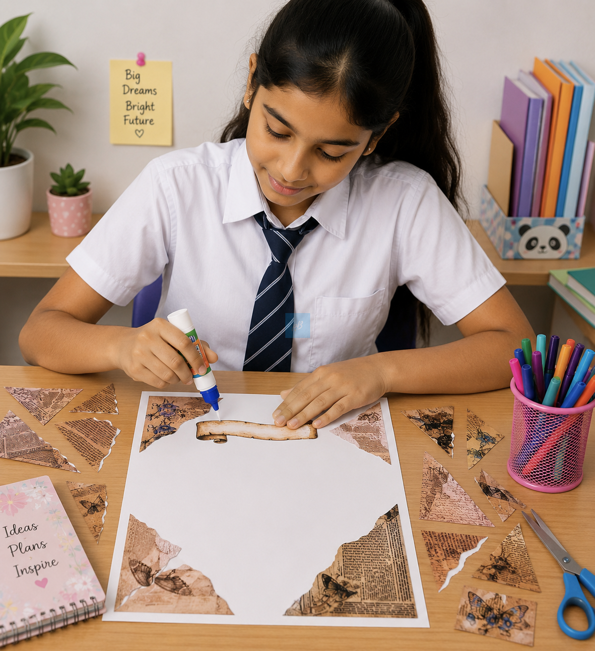 Project Banao Decoration Borders & Headings Cutouts Set - Vintage Antique Scroll & Parchment Theme | Borders, Headings & Subheadings, DIY School Project, Chart & Craft Decoration Supplies | Made in India