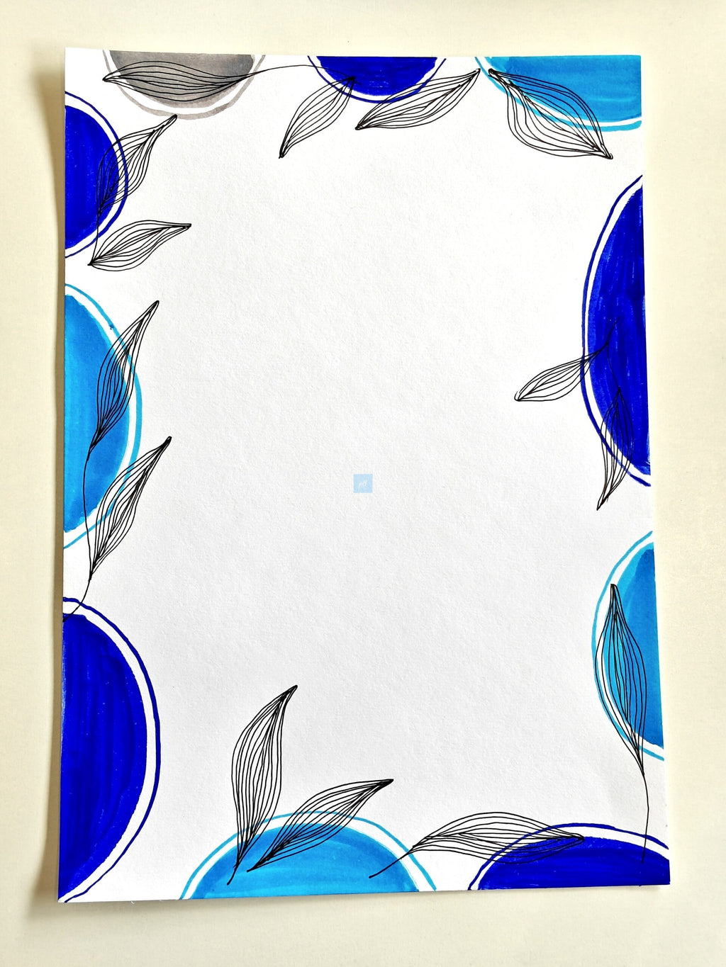 Project Banao A4 Designer Art Paper Sheets - Handcrafted Abstract & Floral Border Designs, 10 Sheets Set | Premium Drawing & Craft Paper for School, Office, and Gift Use | 180 GSM