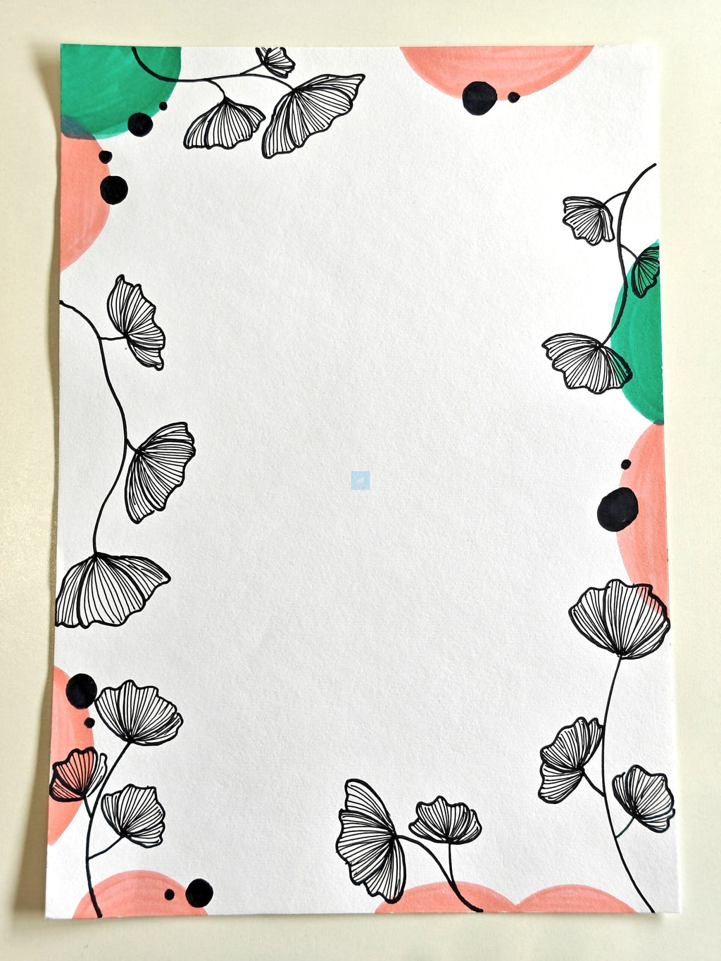 Project Banao A4 Designer Art Paper Sheets - Handcrafted Abstract & Floral Border Designs, 10 Sheets Set | Premium Drawing & Craft Paper for School, Office, and Gift Use | 180 GSM