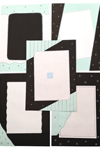 Handmade Designer A4 Sheets – Pack of 10 | Aesthetic Black & Blue Theme Paper Sheets for Projects, Journals, Scrapbooking, Art & Craft | Premium Thick Paper for Students, School & College Projects