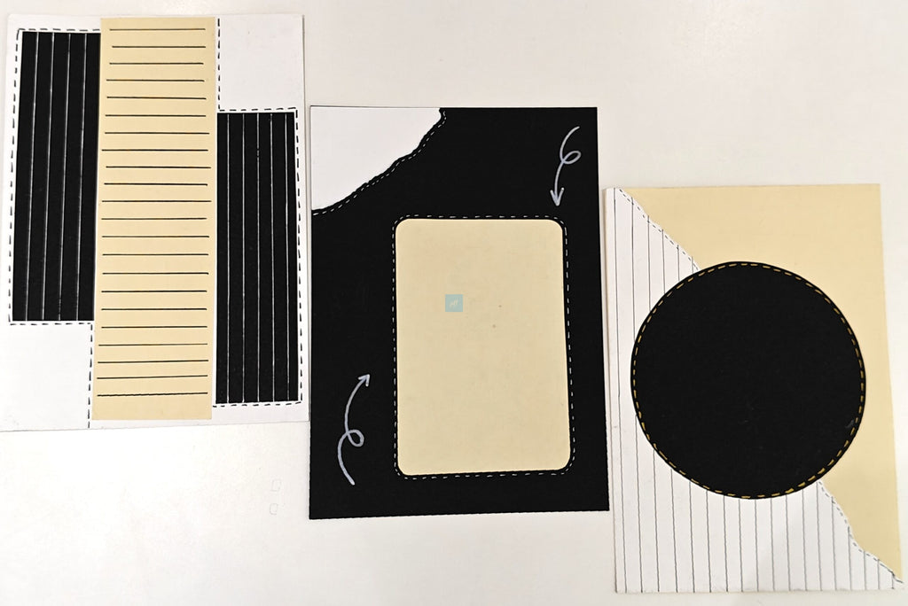 Project Banao Aesthetic A4 Handmade Scrapbook Journal Papers - Vintage Black & Beige Collage Sheets for Junk Journaling, Craft Projects, DIY Card Making, Mixed Media Art | Set of 10 Designs