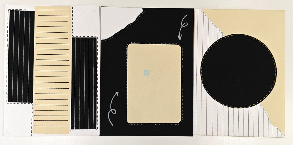 Project Banao Aesthetic A4 Handmade Scrapbook Journal Papers - Vintage Black & Beige Collage Sheets for Junk Journaling, Craft Projects, DIY Card Making, Mixed Media Art | Set of 10 Designs