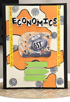Project Banao Handmade Designer Ring Binder Folder for A4 Sheets | Economics Theme GST Cover | Artistic File Organizer for Students & Office Use | Eco-Friendly Craft Paper Design