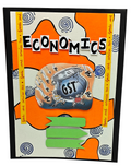 Project Banao Handmade Designer Ring Binder Folder for A4 Sheets | Economics Theme GST Cover | Artistic File Organizer for Students & Office Use | Eco-Friendly Craft Paper Design