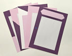 PB Handmade Designer A4 Sheets | Pack of 10 | 180 GSM | Dual Tone Purple and Pink Design | Craft Paper Project Sheets for School & College | Decorative Handmade Paper for Assignments & Journals