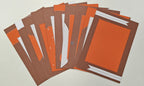 PB Handmade A4 Designer Sheets – Pack of 10 | Dual Tone Orange and Brown Craft Paper for Projects, Assignments, and Scrapbooking | 180 GSM | Decorative Project Sheets for School, College & Art Work