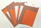 PB Handmade A4 Designer Sheets – Pack of 10 | Dual Tone Orange and Brown Craft Paper for Projects, Assignments, and Scrapbooking | 180 GSM | Decorative Project Sheets for School, College & Art Work