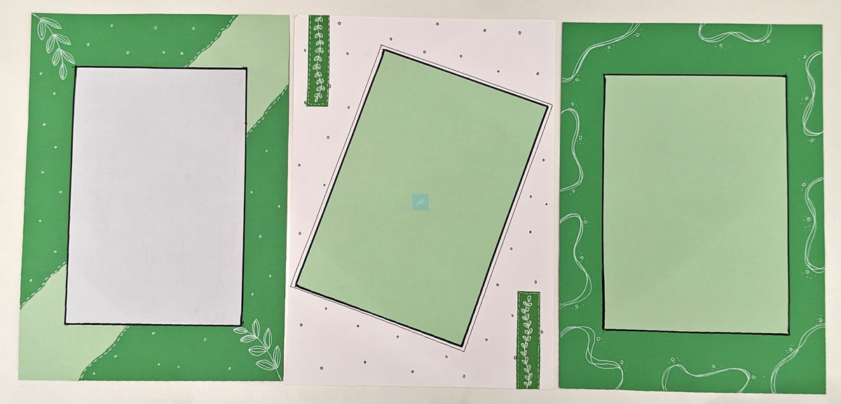 Project Banao A4 Handmade Designer Project Sheets – Green Aesthetic (Pack of 10) | 180 GSM Decorative Craft Paper for School & College Projects | Scrapbook, Assignment & Art Journal Pages