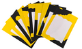 Project Banao A4 Handmade Project Sheets | 180 GSM Set of 10 – Yellow Black Aesthetic Torn Paper Design, Lined Craft Sheets, Scrapbook & Assignment Paper | Craft Sheets for School Projects