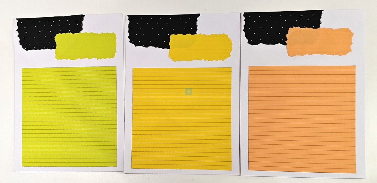 Project Banao Handmade A4 Lined Project Sheets | Pack of 10 | 180 GSM Multicolour Designer Writing Pages with Torn Black Border | Aesthetic School Project Paper, Craft Sheets