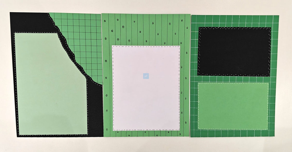 Project Banao Green A4 Designer Sheets for Scrapbooking & Journaling – 10-Pack 180 GSM Craft Paper, Aesthetic Writing Paper, Decorative Background Sheets for DIY Art, Cards & Projects