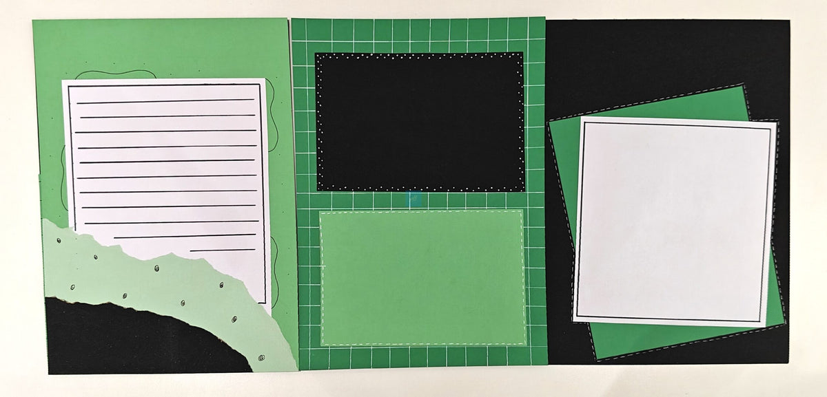 Project Banao Green A4 Designer Sheets for Scrapbooking & Journaling – 10-Pack 180 GSM Craft Paper, Aesthetic Writing Paper, Decorative Background Sheets for DIY Art, Cards & Projects