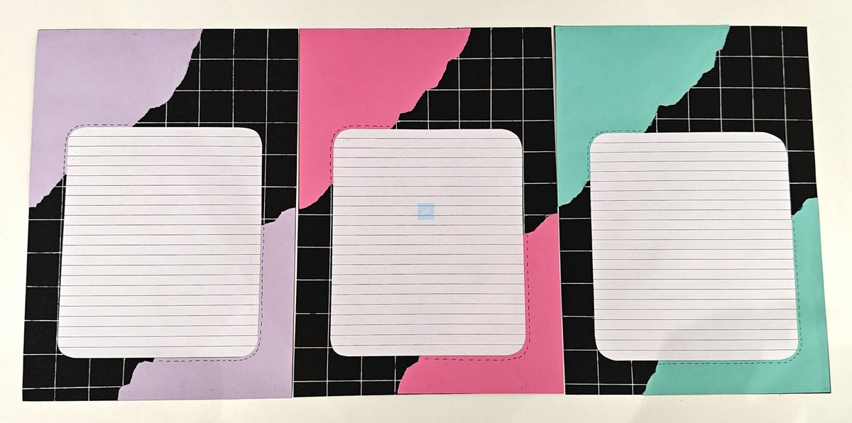 Project Banao A4 Multicolour Designer Papers – Pack of 10 | 180 GSM Scrapbook Sheets with Grid & Torn Edge Design | Aesthetic Craft Paper for Journaling, DIY Projects, Art & Craft, School Projects