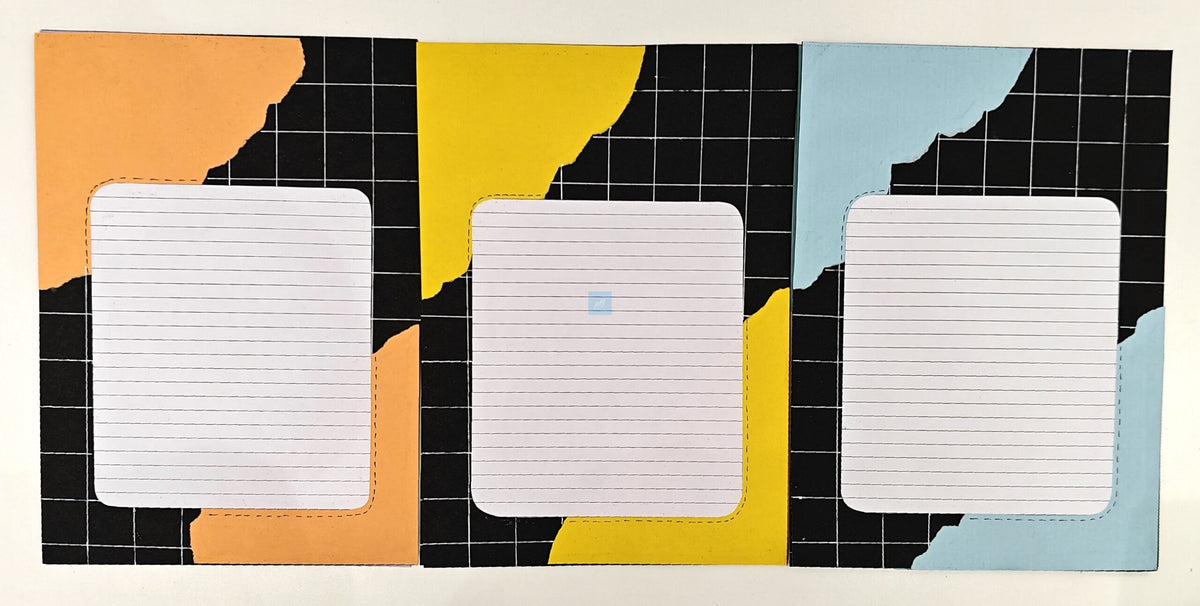 Project Banao A4 Multicolour Designer Papers – Pack of 10 | 180 GSM Scrapbook Sheets with Grid & Torn Edge Design | Aesthetic Craft Paper for Journaling, DIY Projects, Art & Craft, School Projects
