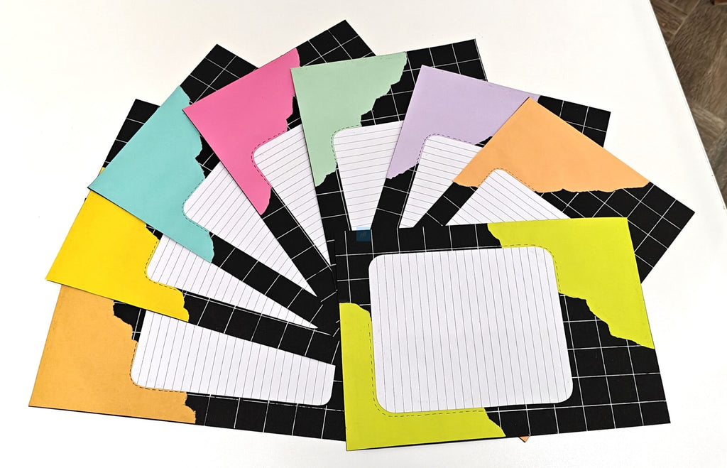 Project Banao A4 Multicolour Designer Papers – Pack of 10 | 180 GSM Scrapbook Sheets with Grid & Torn Edge Design | Aesthetic Craft Paper for Journaling, DIY Projects, Art & Craft, School Projects