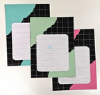 Project Banao A4 Multicolour Designer Papers – Pack of 10 | 180 GSM Scrapbook Sheets with Grid & Torn Edge Design | Aesthetic Craft Paper for Journaling, DIY Projects, Art & Craft, School Projects