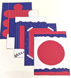 Project Banao Red & Blue Designer Scrapbook Papers – 10 Sheets | 180 GSM Premium A4 Craft Paper for Journaling, Card Making, DIY Crafts, Album Decoration & School Projects