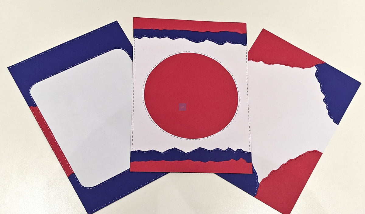 Project Banao Red & Blue Designer Scrapbook Papers – 10 Sheets | 180 GSM Premium A4 Craft Paper for Journaling, Card Making, DIY Crafts, Album Decoration & School Projects
