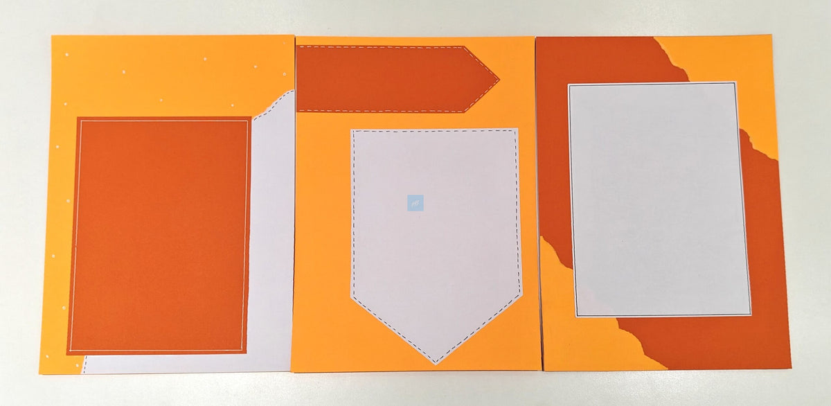 Project Banao A4 Designer Paper Pack of 10 – 180 GSM, Orange & White Scrapbook Sheets, Craft Paper for Art & Journaling, DIY Projects, School Projects, Card Making, Decorative Paper for Kids