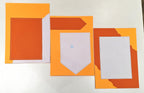 Project Banao A4 Designer Paper Pack of 10 – 180 GSM, Orange & White Scrapbook Sheets, Craft Paper for Art & Journaling, DIY Projects, School Projects, Card Making, Decorative Paper for Kids