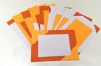 Project Banao A4 Designer Paper Pack of 10 – 180 GSM, Orange & White Scrapbook Sheets, Craft Paper for Art & Journaling, DIY Projects, School Projects, Card Making, Decorative Paper for Kids