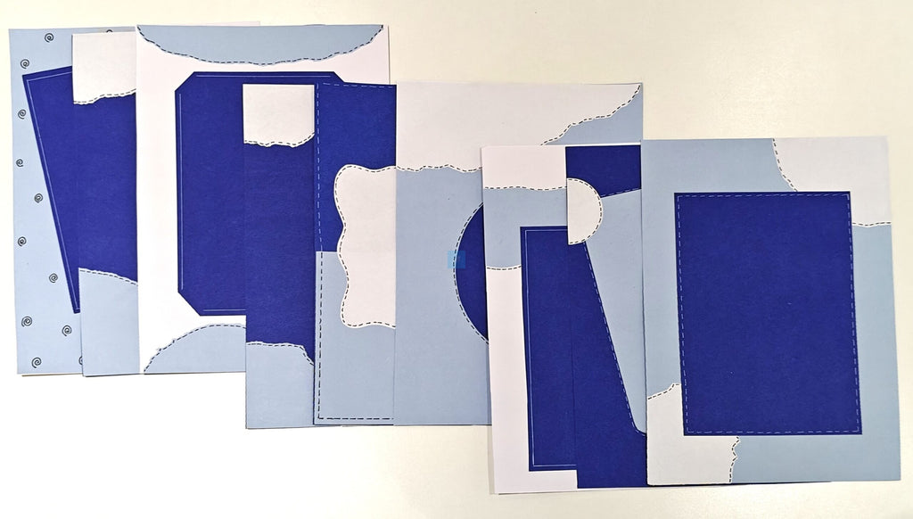 Project Banao A4 Blue Designer Papers for Scrapbooking & Journaling – 180 GSM, 10-Pack Aesthetic Craft Sheets, Decorative Background Paper for DIY Cards, School Projects & Art Journals