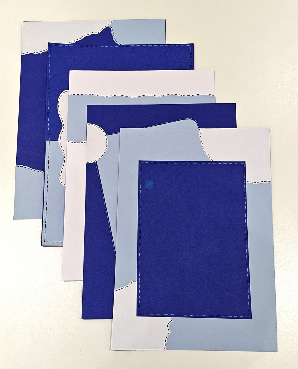 Project Banao A4 Blue Designer Papers for Scrapbooking & Journaling – 180 GSM, 10-Pack Aesthetic Craft Sheets, Decorative Background Paper for DIY Cards, School Projects & Art Journals