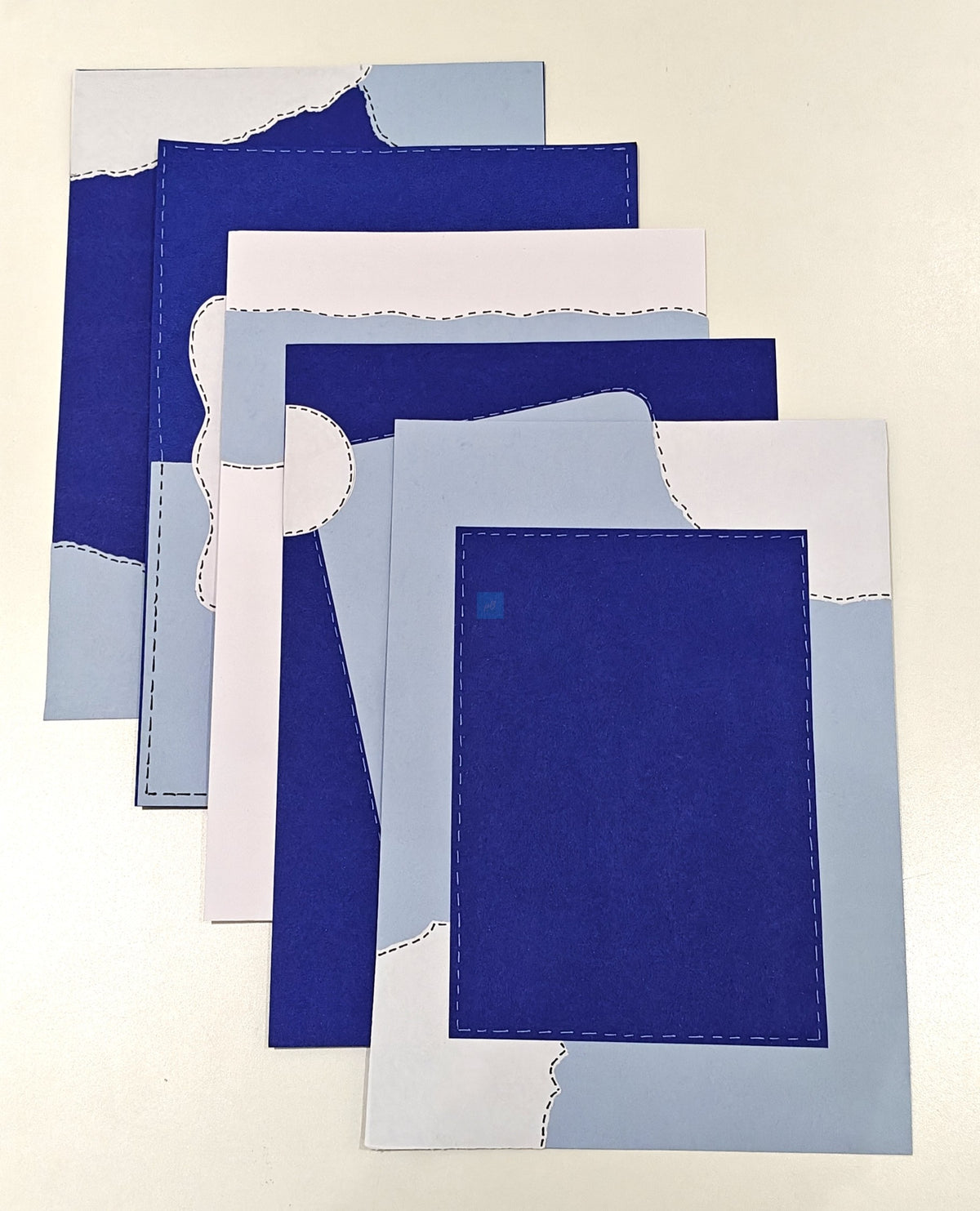 Project Banao A4 Blue Designer Papers for Scrapbooking & Journaling – 180 GSM, 10-Pack Aesthetic Craft Sheets, Decorative Background Paper for DIY Cards, School Projects & Art Journals