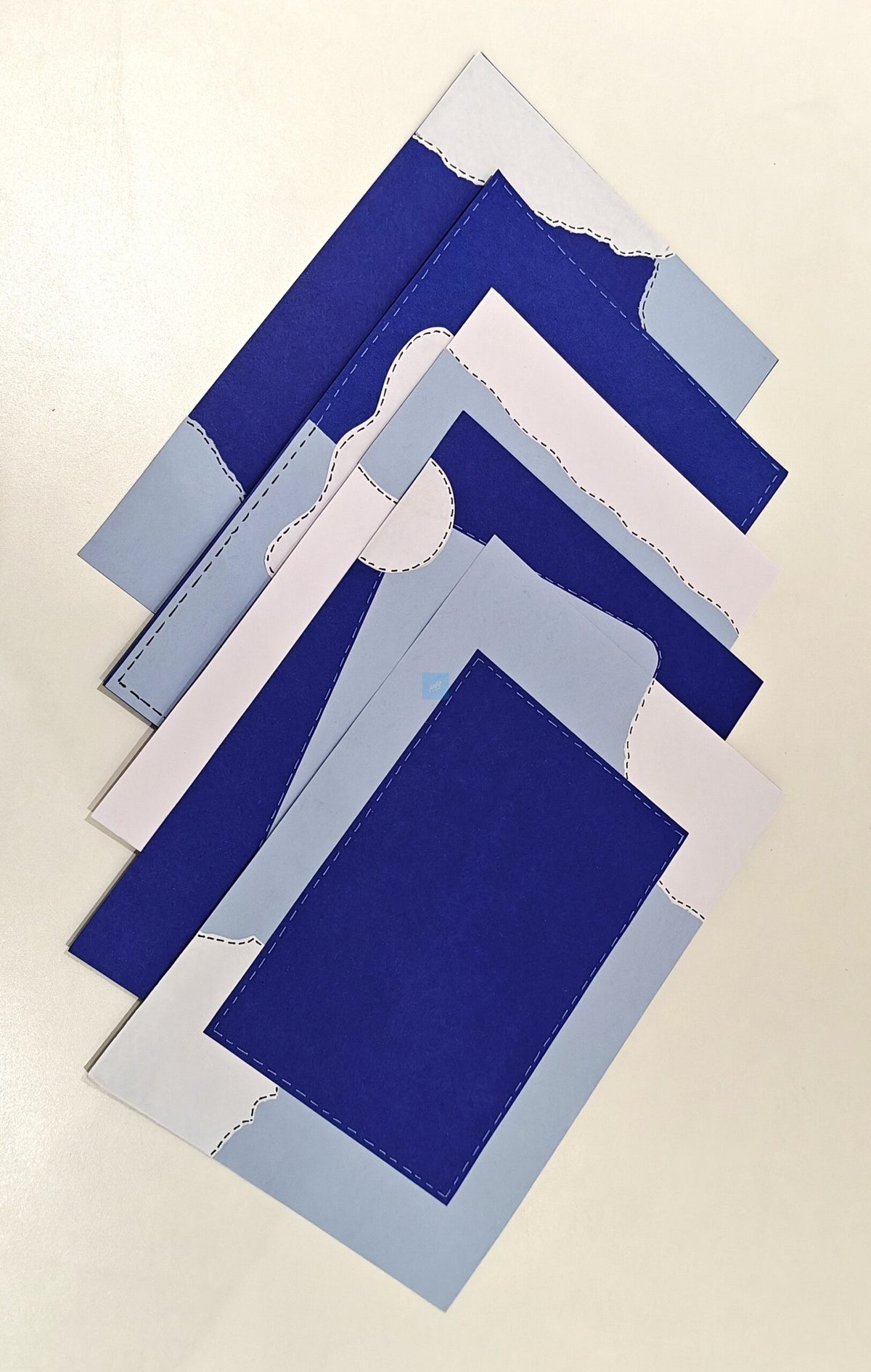 Project Banao A4 Blue Designer Papers for Scrapbooking & Journaling – 180 GSM, 10-Pack Aesthetic Craft Sheets, Decorative Background Paper for DIY Cards, School Projects & Art Journals