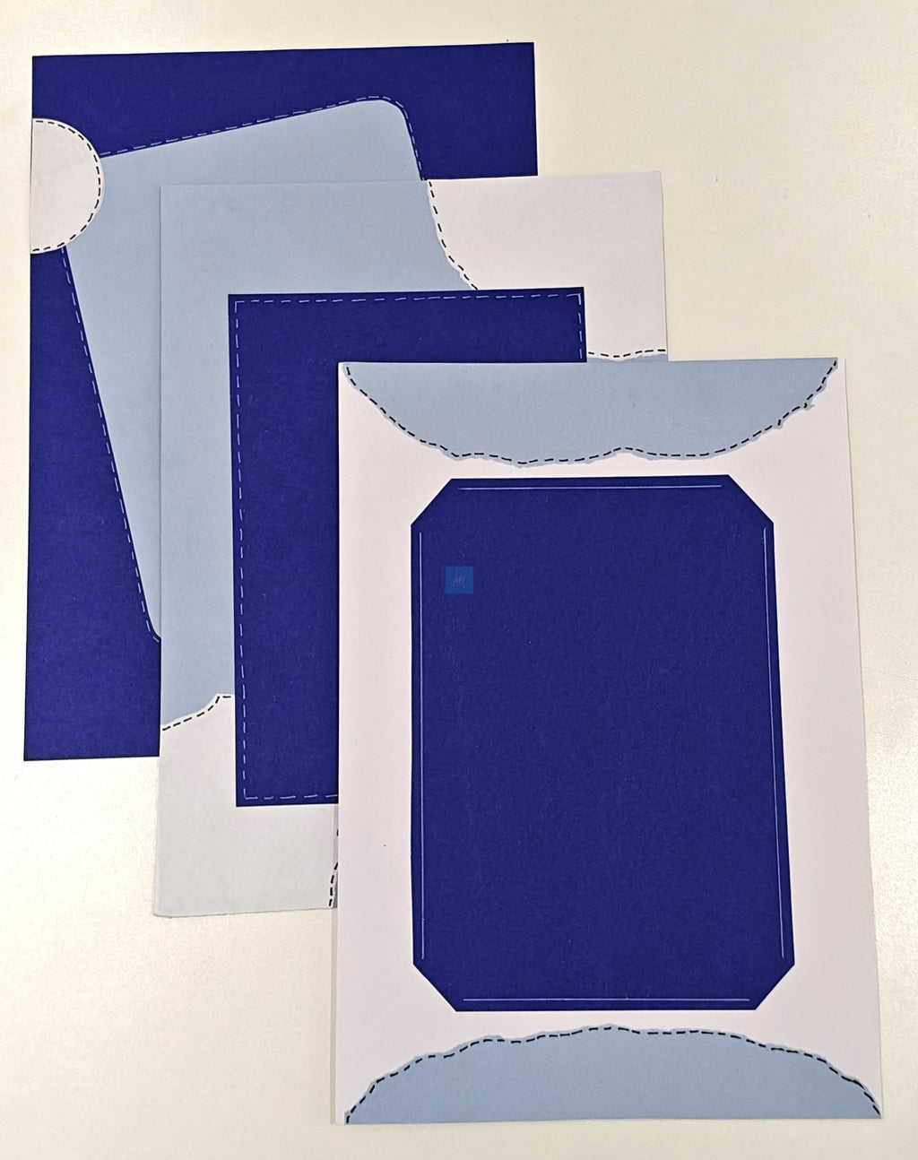 Project Banao A4 Blue Designer Papers for Scrapbooking & Journaling – 180 GSM, 10-Pack Aesthetic Craft Sheets, Decorative Background Paper for DIY Cards, School Projects & Art Journals