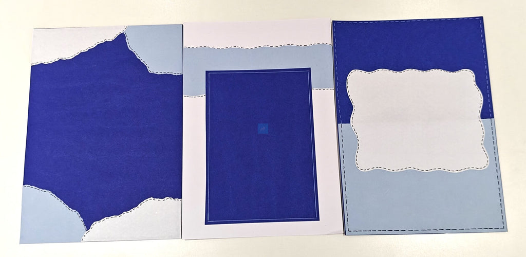 Project Banao A4 Blue Designer Papers for Scrapbooking & Journaling – 180 GSM, 10-Pack Aesthetic Craft Sheets, Decorative Background Paper for DIY Cards, School Projects & Art Journals