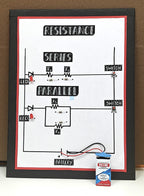 Project Banao Series and Parallel Resistance Circuit Kit with LED, Resistors, Switch & Battery – STEM Physics Electronics Learning Model for Students | DIY Educational Science Project
