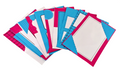 Project Banao Decorative Scrapbook Paper Set of 10 | 180 GSM | Teal Blue & Magenta Pink with White Accents Journaling & Craft Design Sheets for DIY Scrapbooking, Card Making, Art Projects