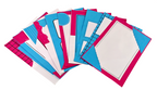 Project Banao Decorative Scrapbook Paper Set of 10 | 180 GSM | Teal Blue & Magenta Pink with White Accents Journaling & Craft Design Sheets for DIY Scrapbooking, Card Making, Art Projects