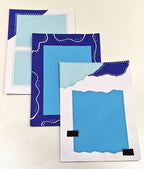 Project Banao Aesthetic Blue Writing Paper (Set of 10) | Handmade A4 Designer Sheets for Journals, Letters, Scrapbooking & Creative Crafts | 180 GSM | Made in India