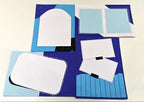 Project Banao Aesthetic Blue Writing Paper (Set of 10) | Handmade A4 Designer Sheets for Journals, Letters, Scrapbooking & Creative Crafts | 180 GSM | Made in India