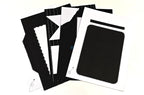 Project Banao Minimalist Black & White Writing Paper (Set of 10) | Handmade A4 Monochrome Designer Sheets for Journals, Letters, Scrapbooking & Crafts | 180 GSM | Made in India