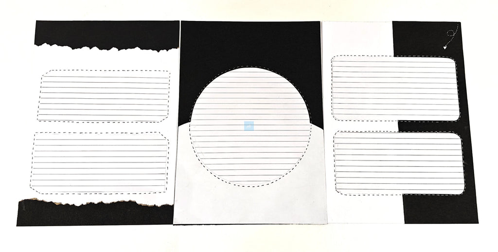 Project Banao Minimalist Black & White Writing Paper (Set of 10) | Handmade A4 Monochrome Designer Sheets for Journals, Letters, Scrapbooking & Crafts | 180 GSM | Made in India